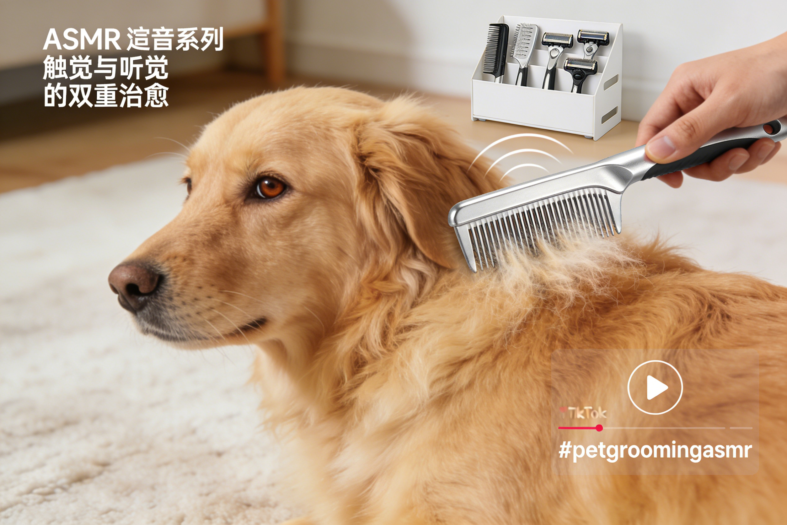 TikTok新爆款：宠物美容ASMR如何让中国设计梳剪工具火遍全球