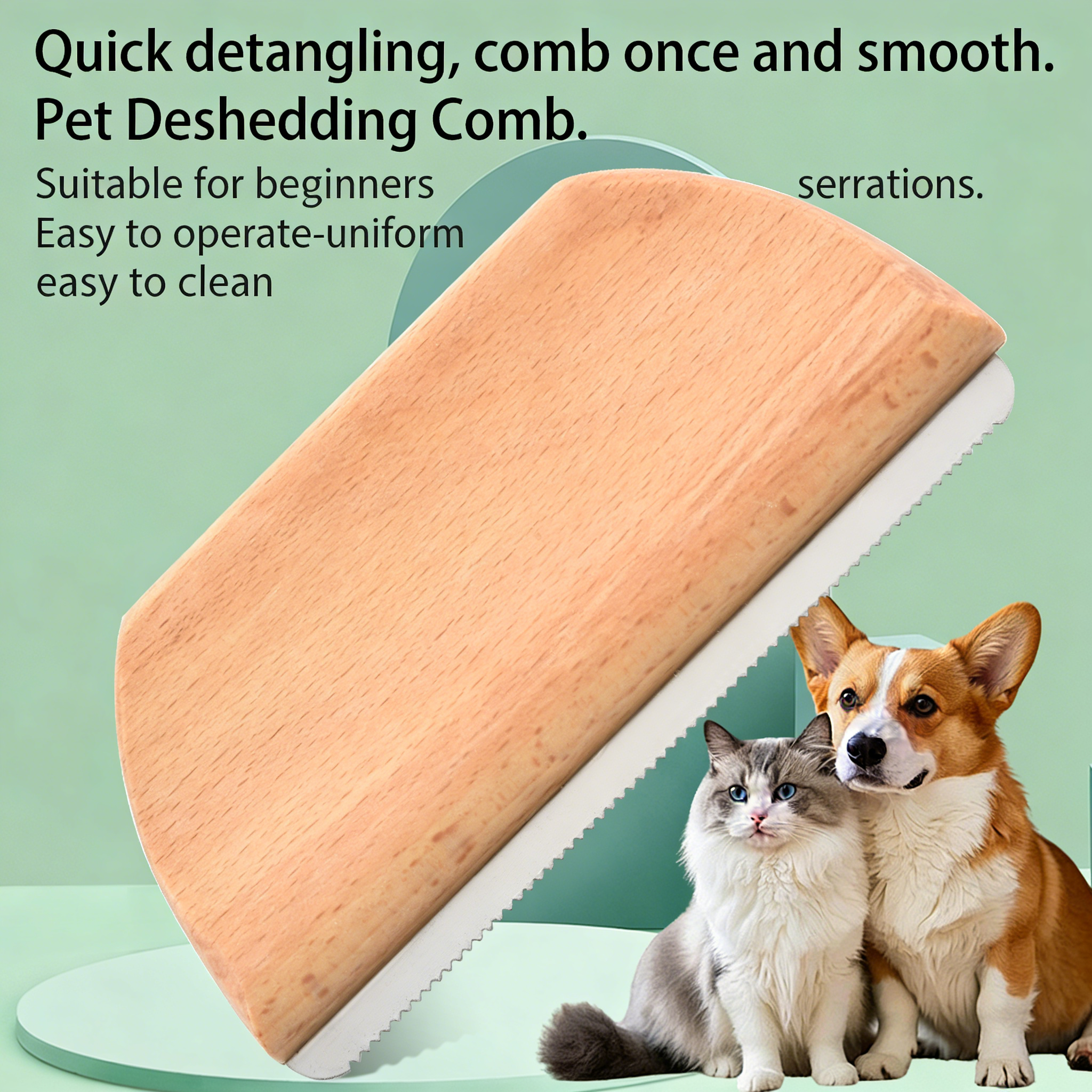 Amazon Cross-Border New Pet Comb - Cat and Dog Detangling Comb for Loose Hair Removal, Pet Supplies Factory Direct Sales