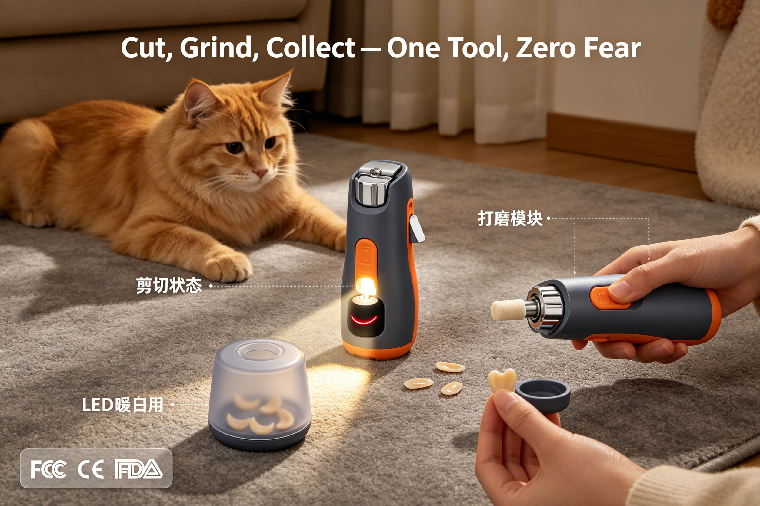 Beyond the Clip: The Functional Upgrade of Pet Nail Trimmers – A New Cross-Border Trend Integrating Grinding, Safety Sensors, and Nail Clippings Collection